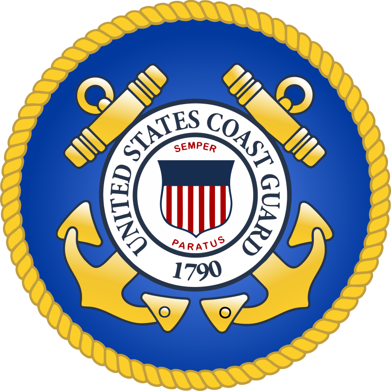 Coast Guard - Blue Circle - Full Color Vinyl Decal