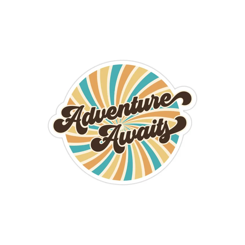 Adventure Awaits Full Color Vinyl Decal - Custom Size