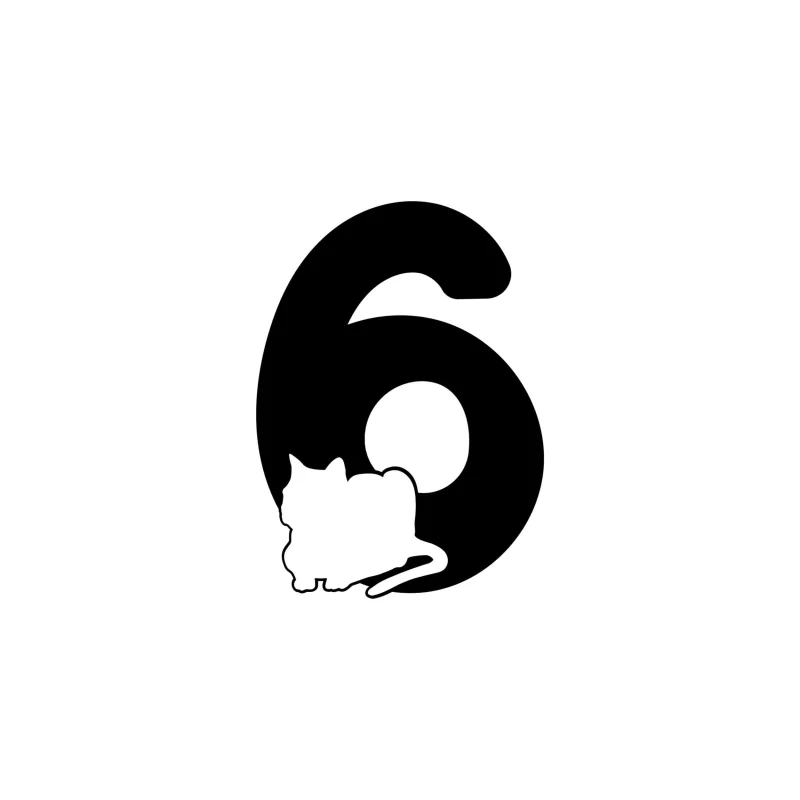 6 - Alphabet - Vinyl Decal - Custom Size