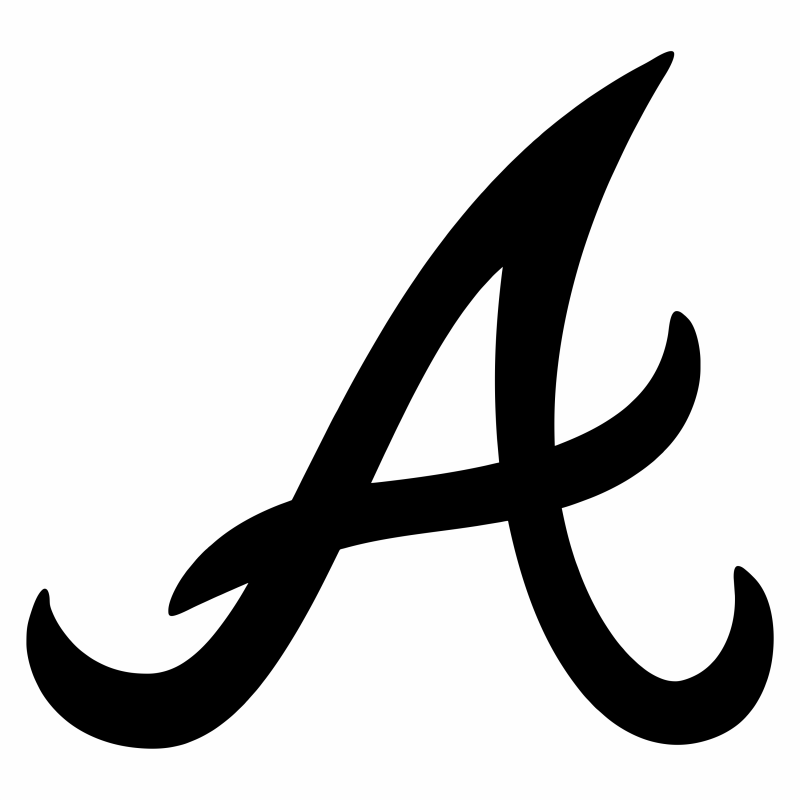 Atlanta Braves A Vinyl Decal - Custom Size