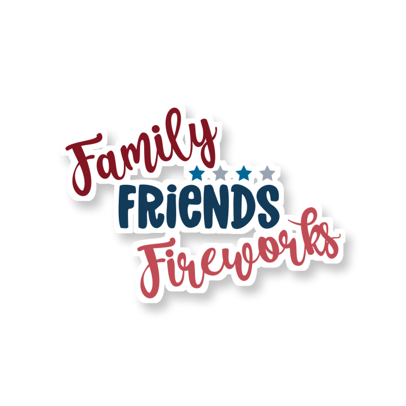 Family Friends Fireworks - Temporary Tattoo