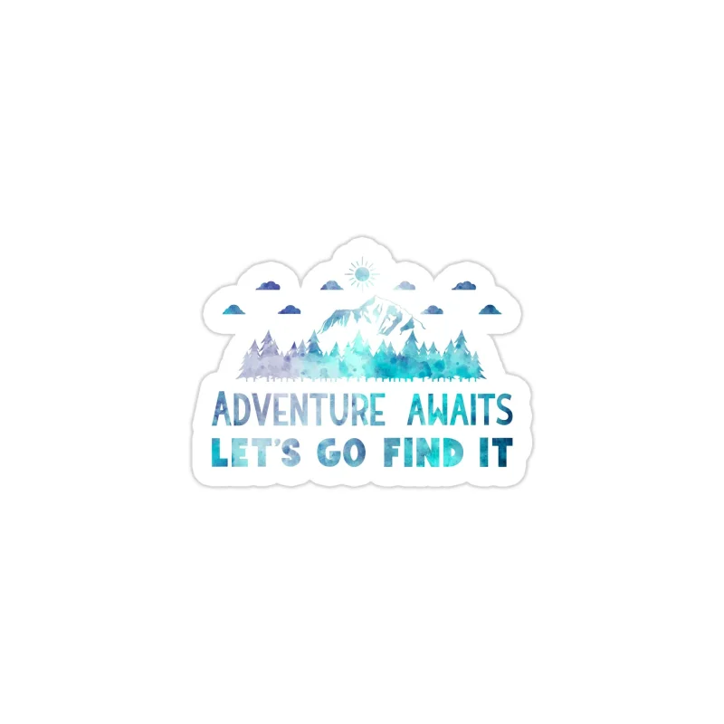 Adventure Awaits Full Color Vinyl Decal - Custom Size