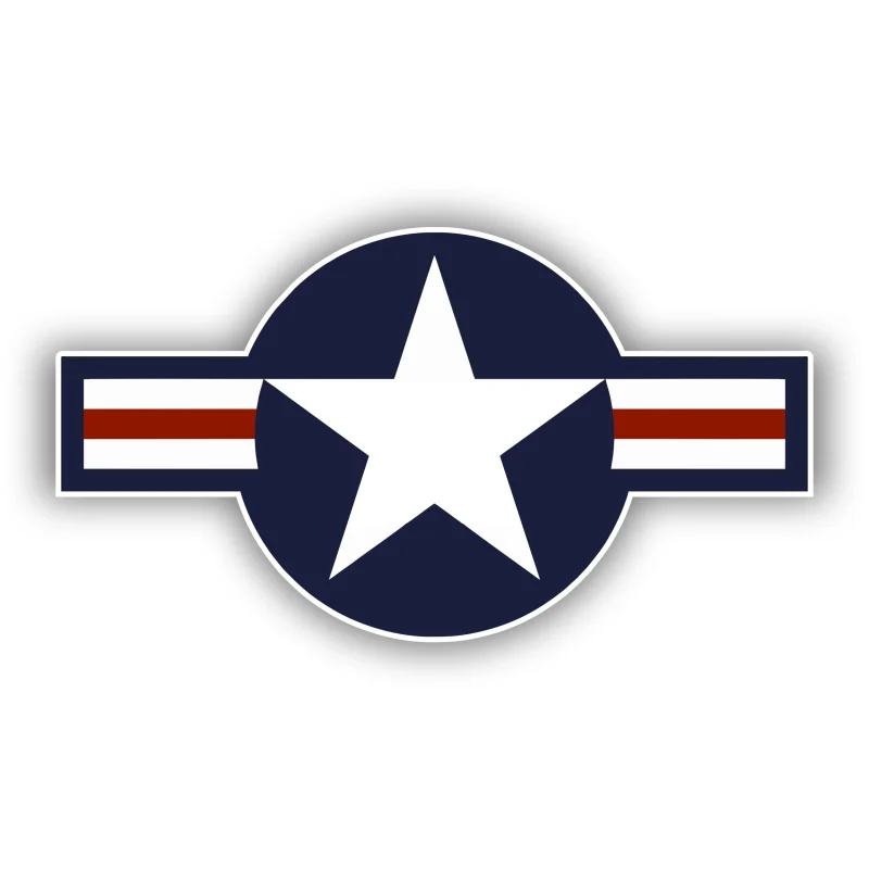 Air Force Roundel Full Color Vinyl Decal- Custom Size