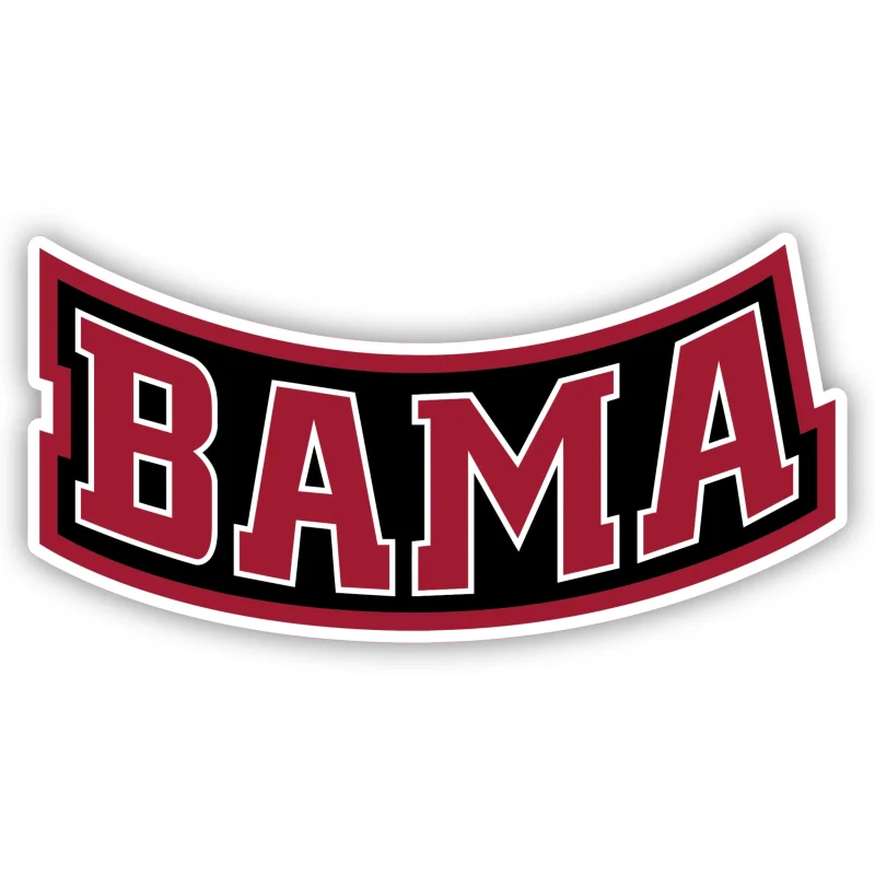 Alabama Crimson Tide - Crimson and Black Bama - Iron On DTF Transfer - Custom Size