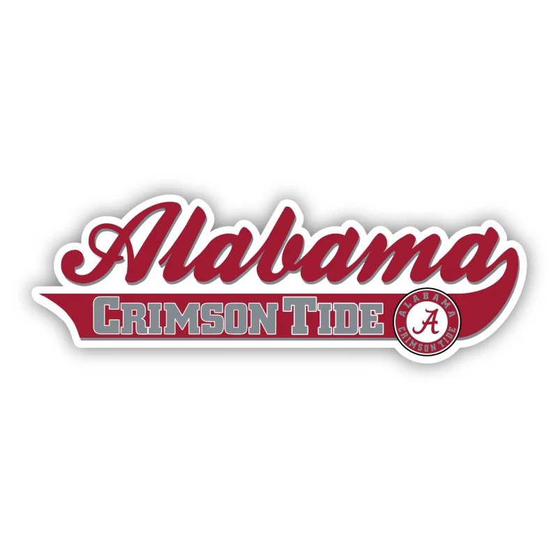 Alabama Crimson Tide - Crimson and Gray Lettering - Iron On DTF Transfer - Custom Size