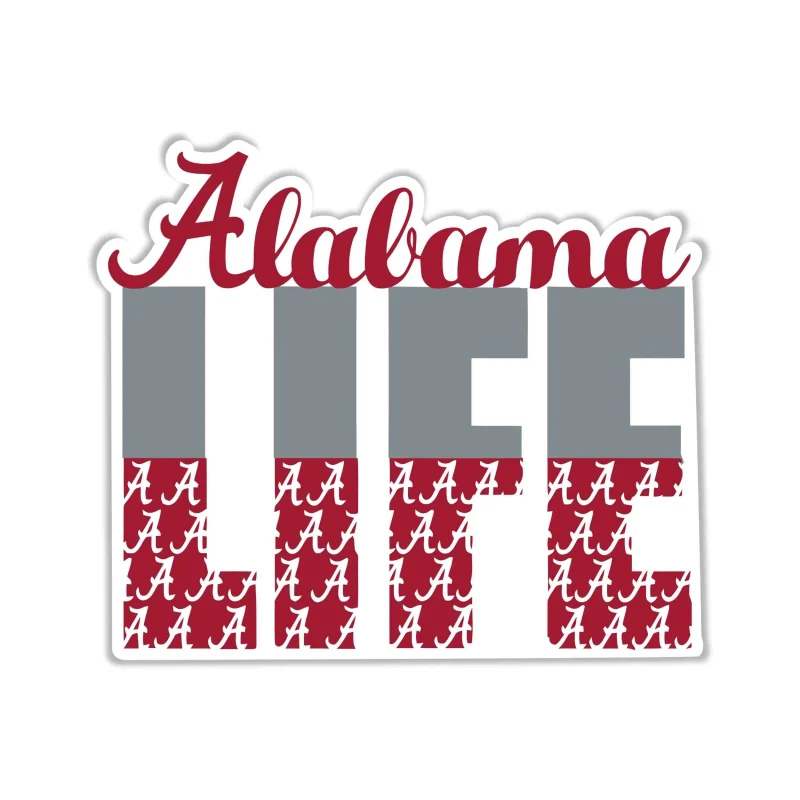 Alabama Crimson Tide Full Color Vinyl Decal - Custom Size