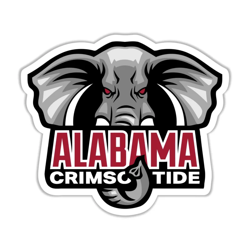 Alabama Crimson Tide Full Color Vinyl Decal - Custom Size
