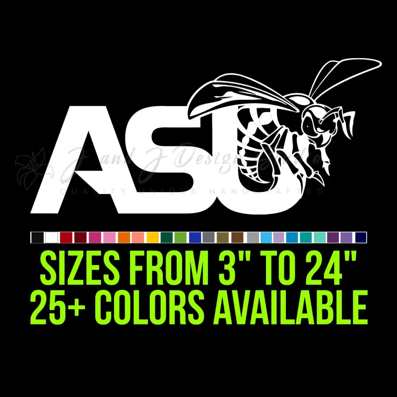 Alabama State Hornets Vinyl Decal - Custom Size