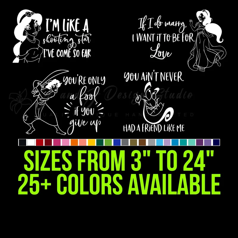 Aladdin Vinyl Decal - Custom Size
