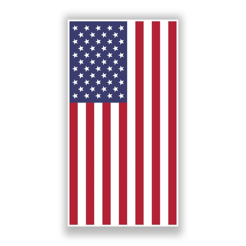 American Flag Full Color Vinyl Decal - custom size