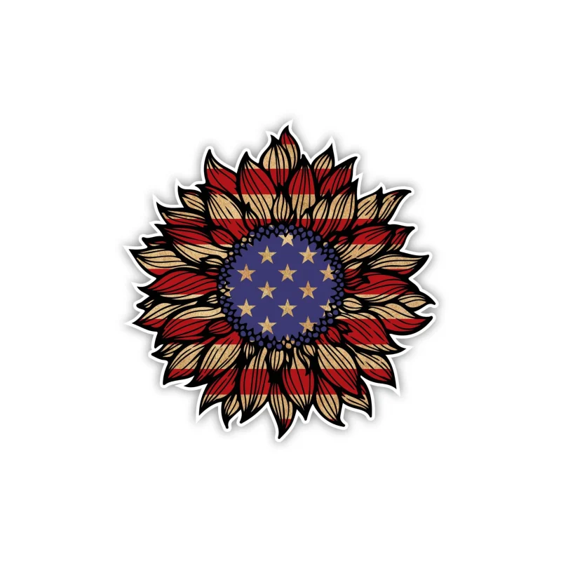 American Sunflower Full Color Vinyl - Custom Size