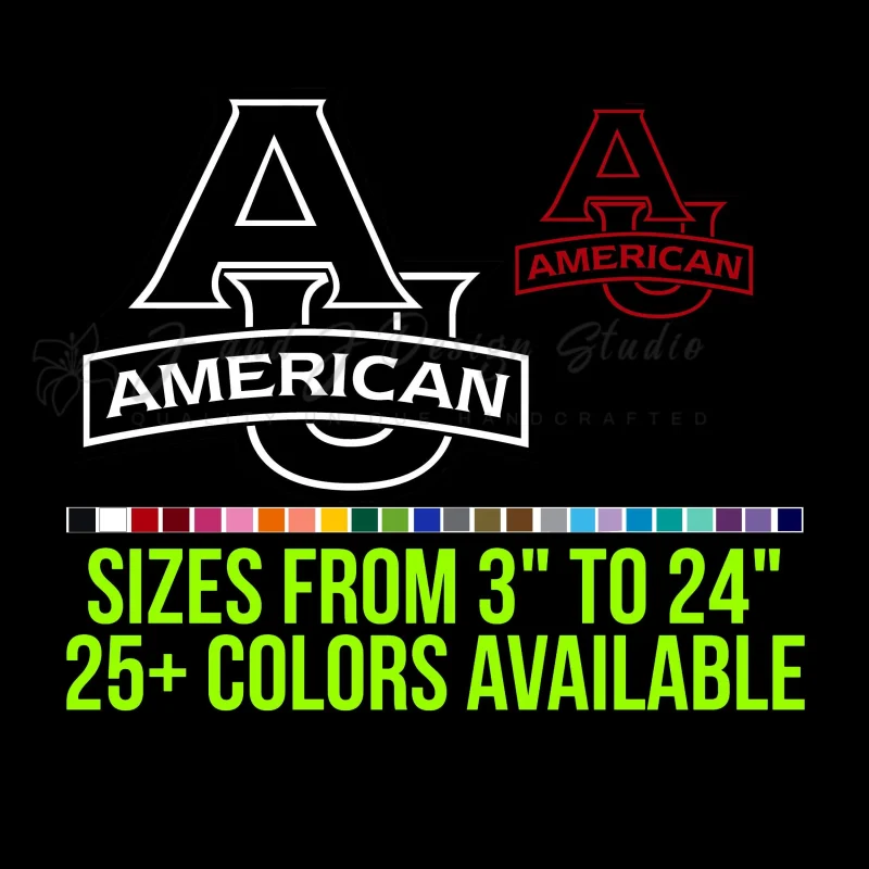 American University Eagles Vinyl Decal - Custom Size