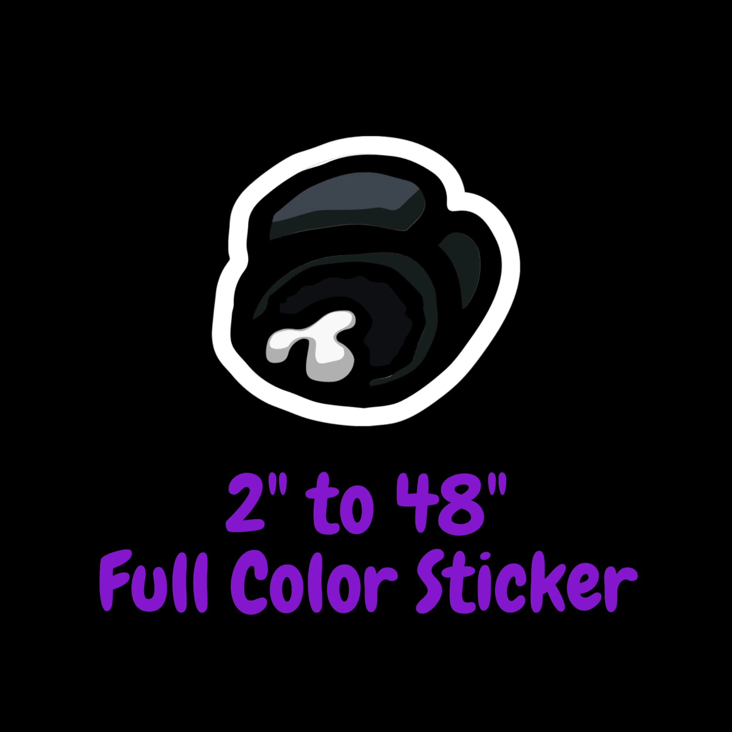 Among us Full Color Vinyl Sticker - Custom Size