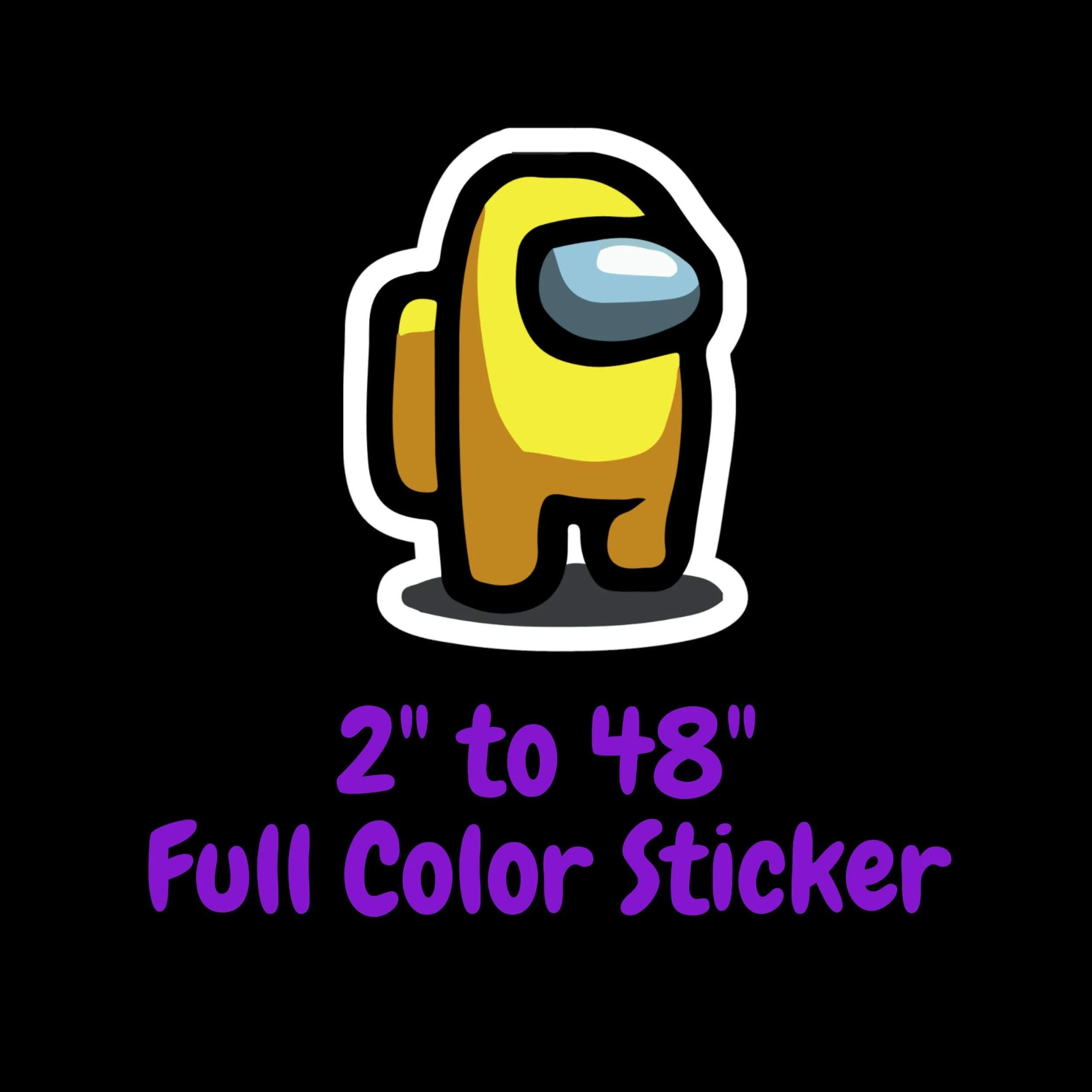 Among us Full Color Vinyl Sticker - Custom Size