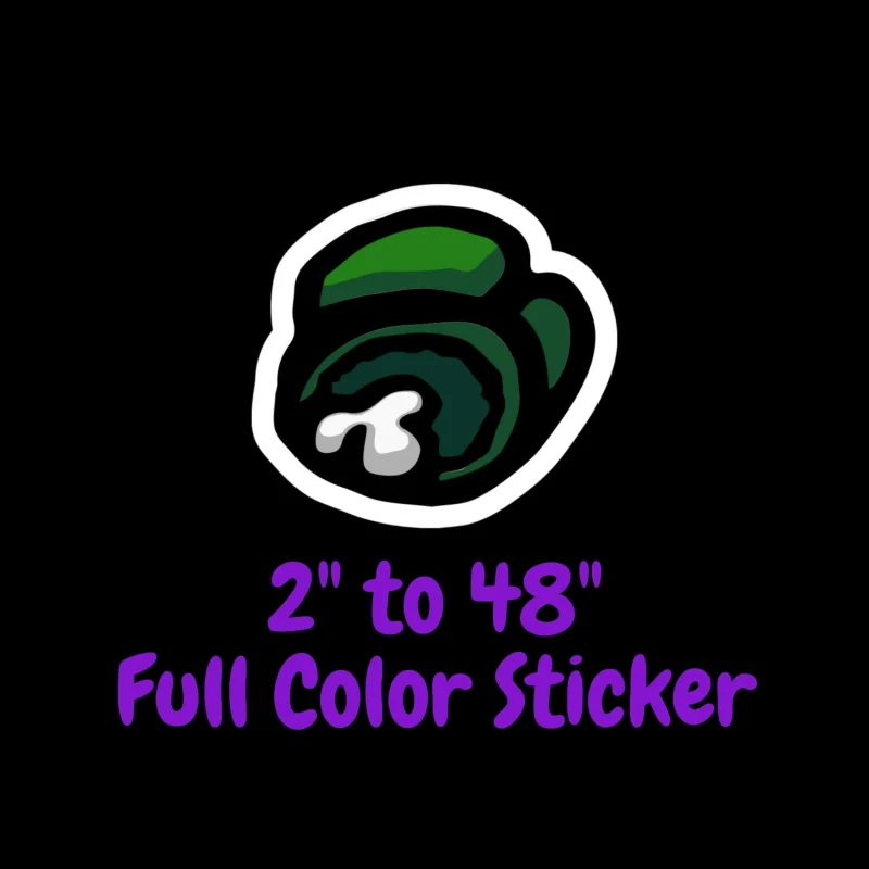 Among us Full Color Vinyl Sticker - Custom Size