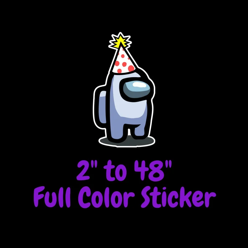 Among us Full Color Vinyl Sticker - Custom Size