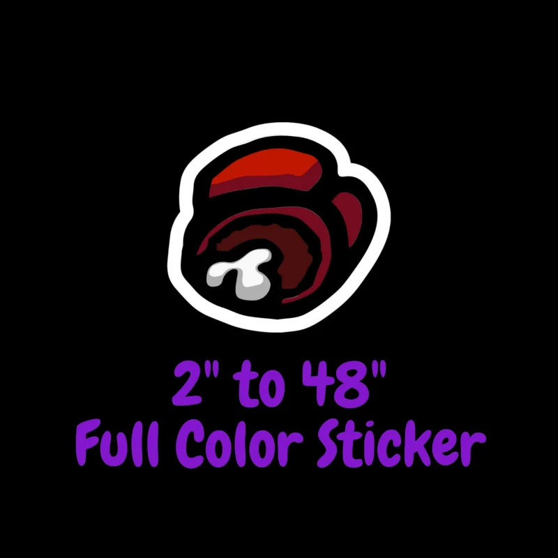 Among us Full Color Vinyl Sticker - Custom Size