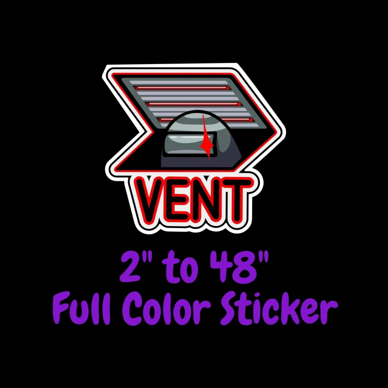 Among us Full Color Vinyl Sticker - Custom Size