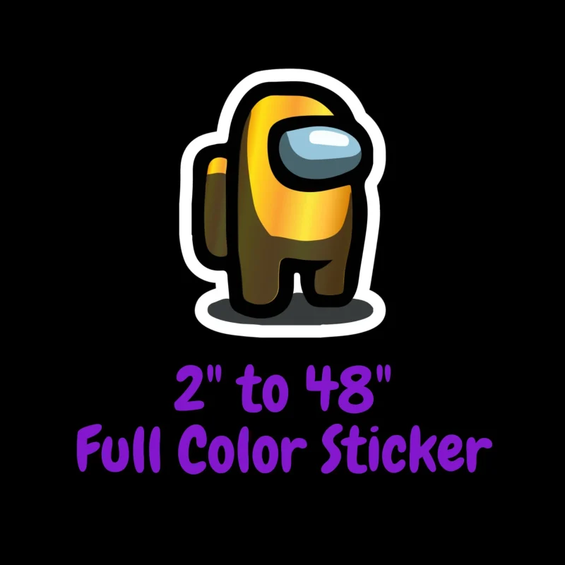 Among us Full Color Vinyl Sticker - Custom Size