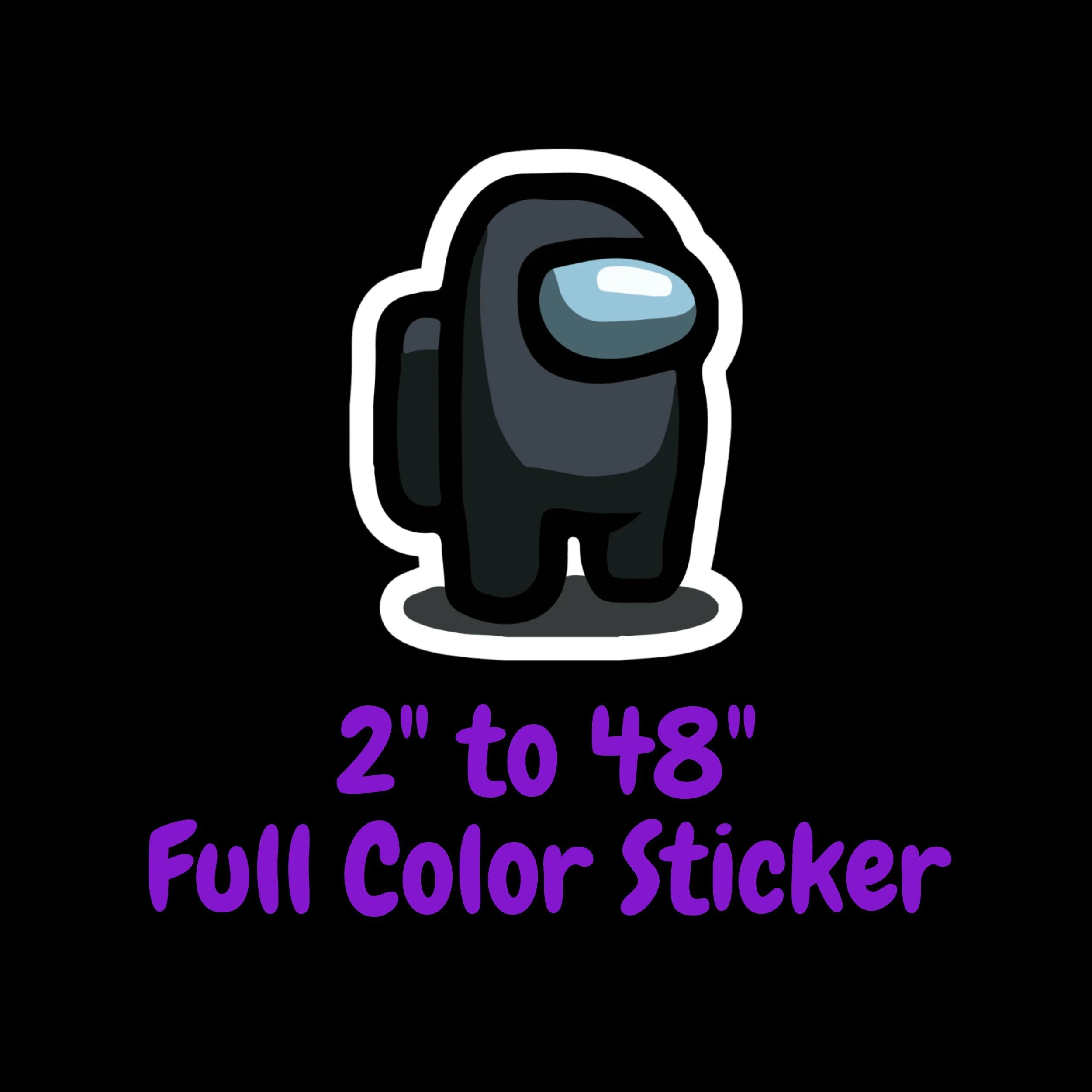 Among us Full Color Vinyl Sticker - Custom Size