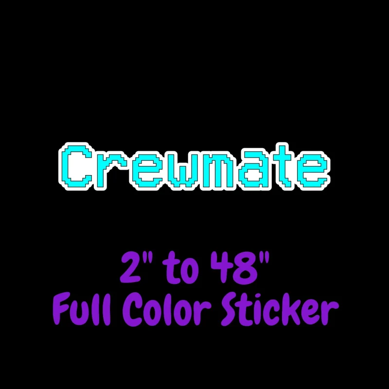 Among us Full Color Vinyl Sticker - Custom Size