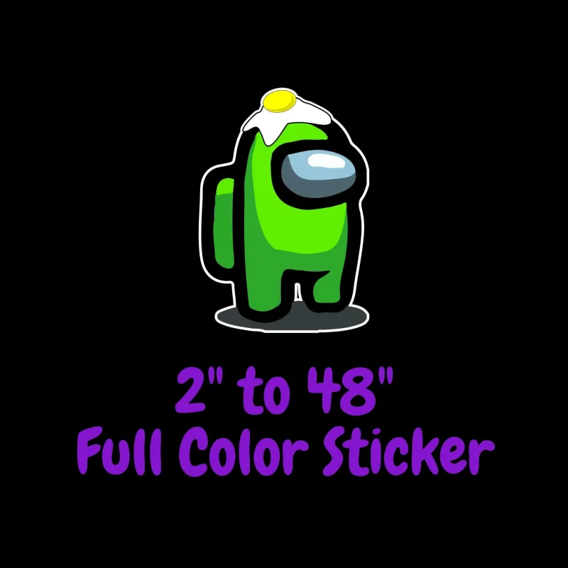Among us Full Color Vinyl Sticker - Custom Size