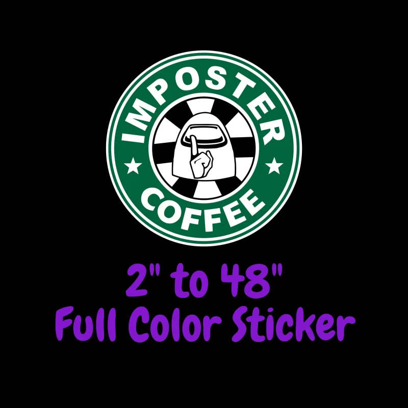 Among us Full Color Vinyl Sticker - Custom Size