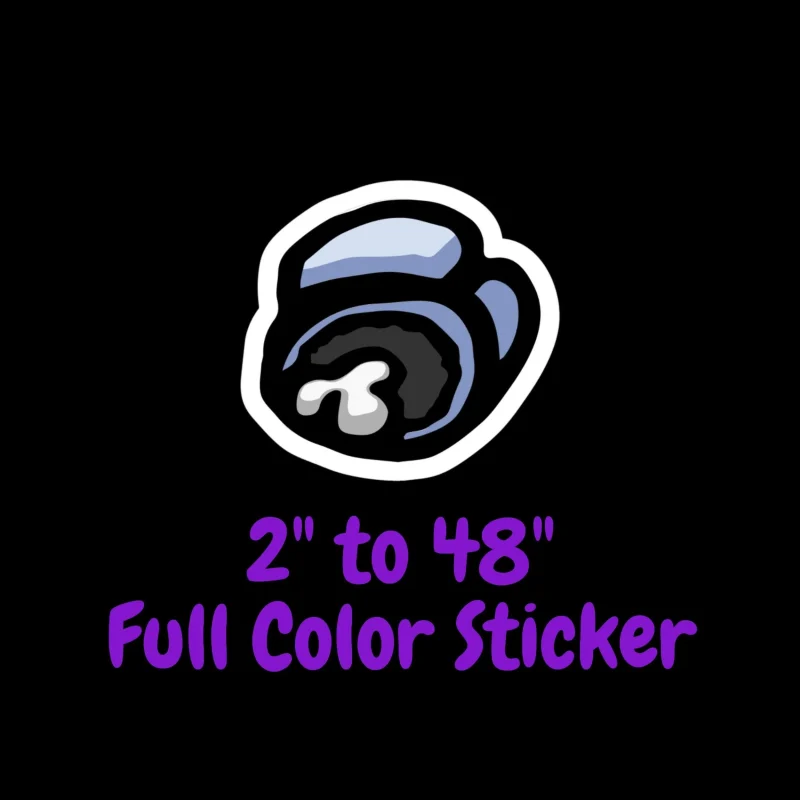 Among us Full Color Vinyl Sticker - Custom Size