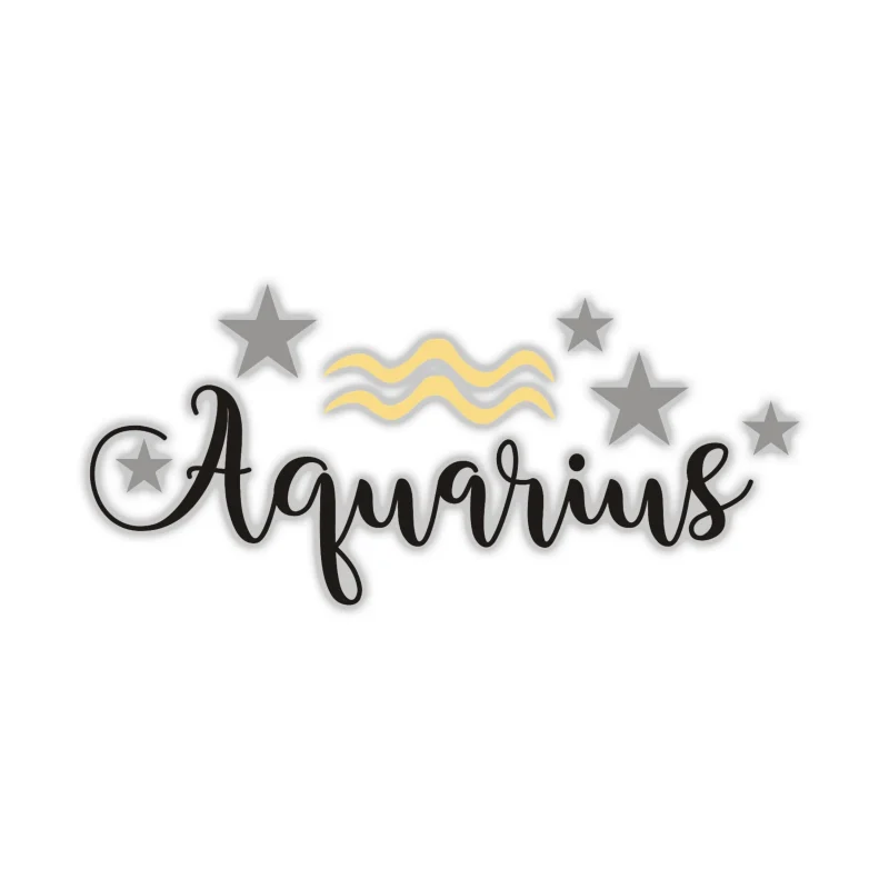 Aquarius - Full Color Vinyl Decal - Custom Size
