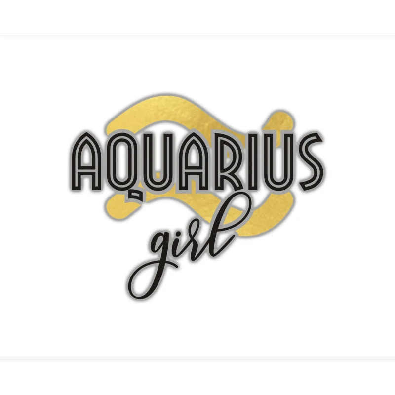 Aquarius Girl - Full Color Vinyl Decal - Custom Size