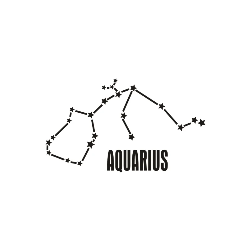 Aquarius Horoscope Vinyl Decal - Custom Size