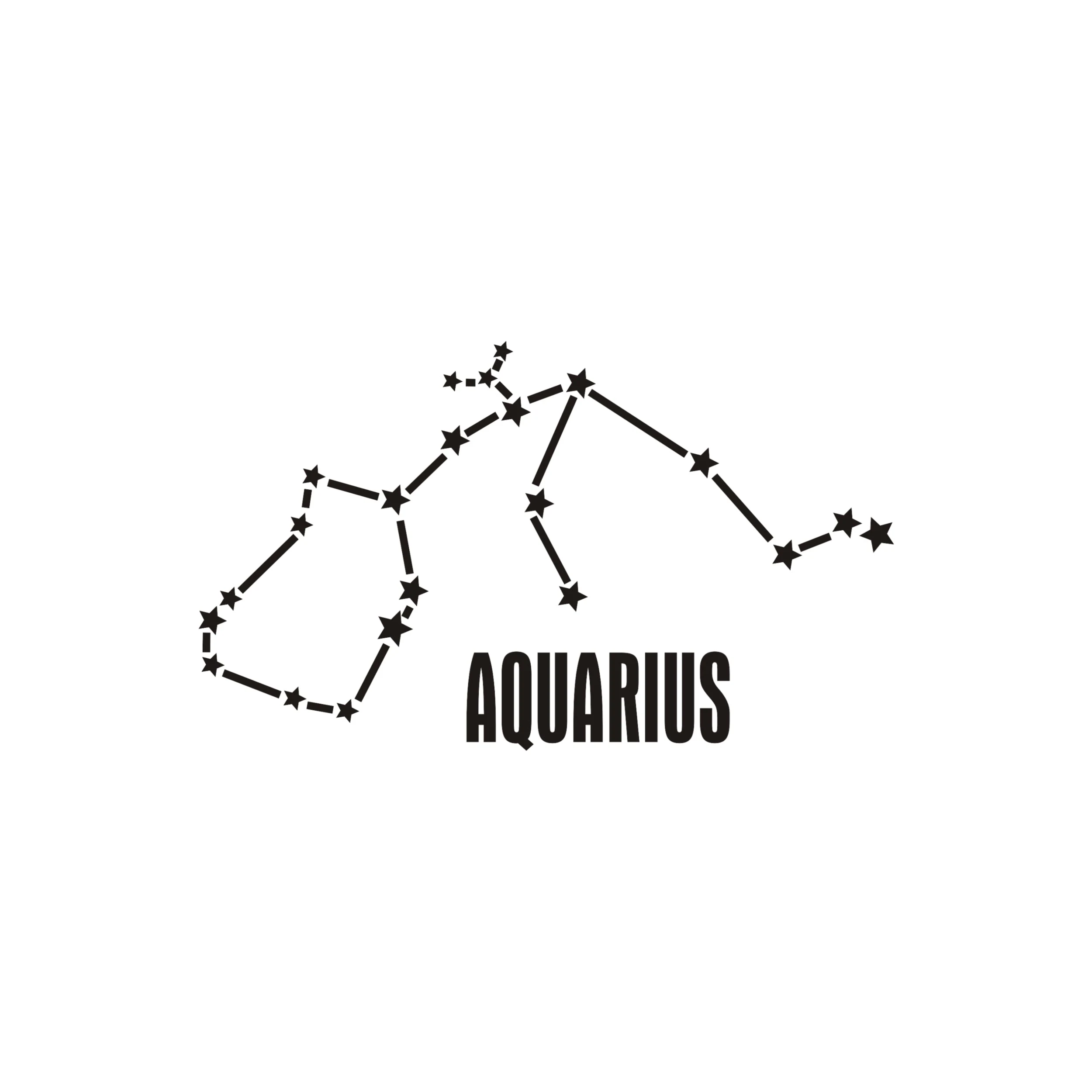 Aquarius Horoscope Vinyl Decal - Custom Size