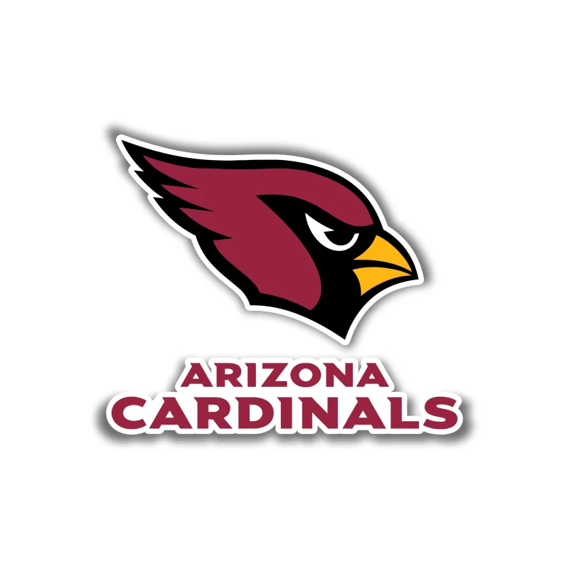 Arizona Cardinals - Head With Wording - Temporary Tattoo