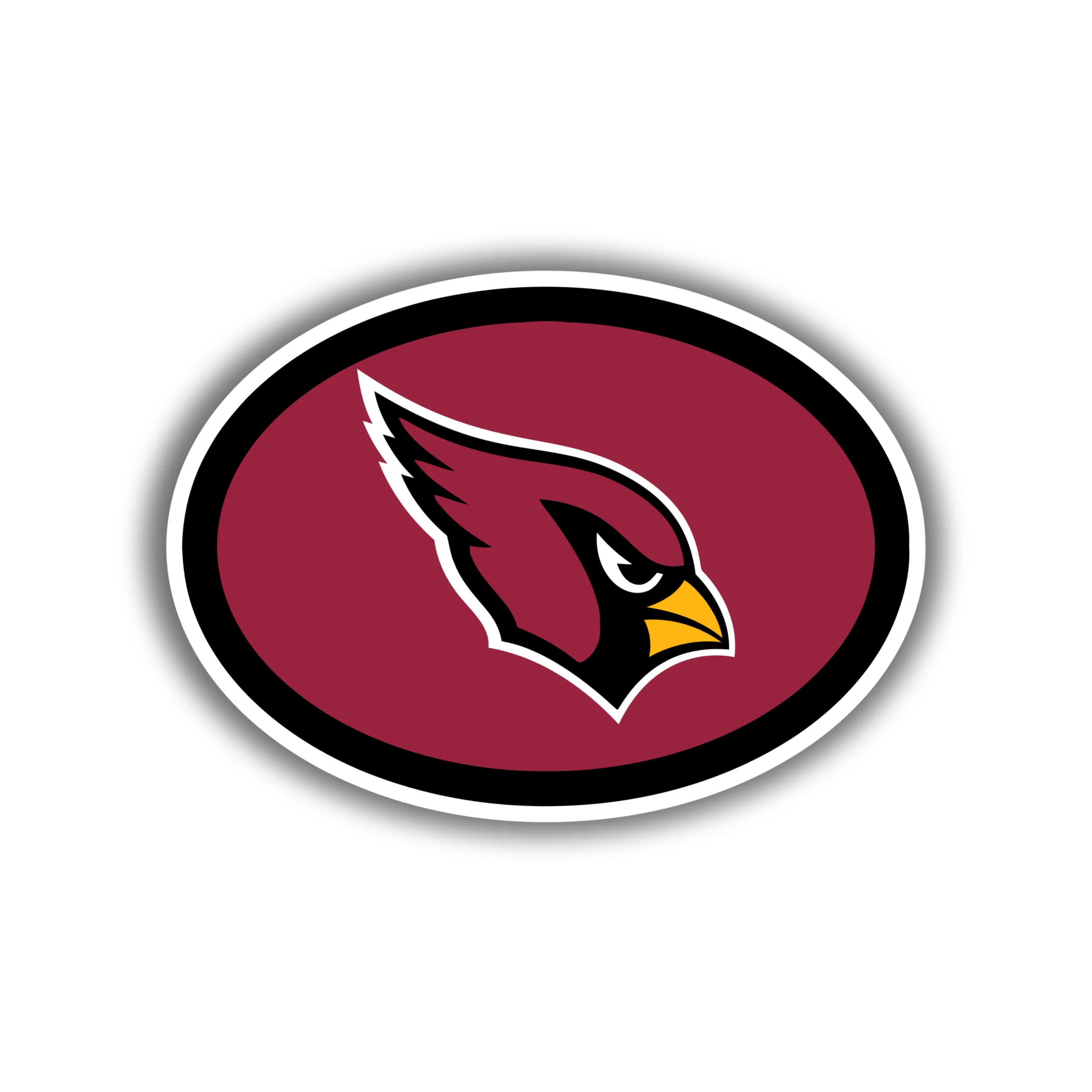 Arizona Cardinals - Oval with Head - Temporary Tattoo