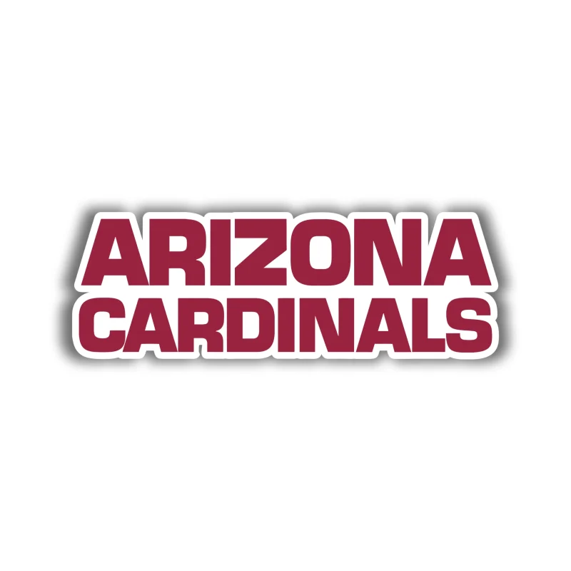 Arizona Cardinals - Red Wording - Temporary Tattoo