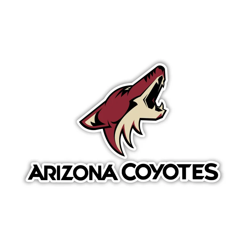 Arizona Coyotes - Coyote Above Name - Iron On DTF Transfer - Custom Size