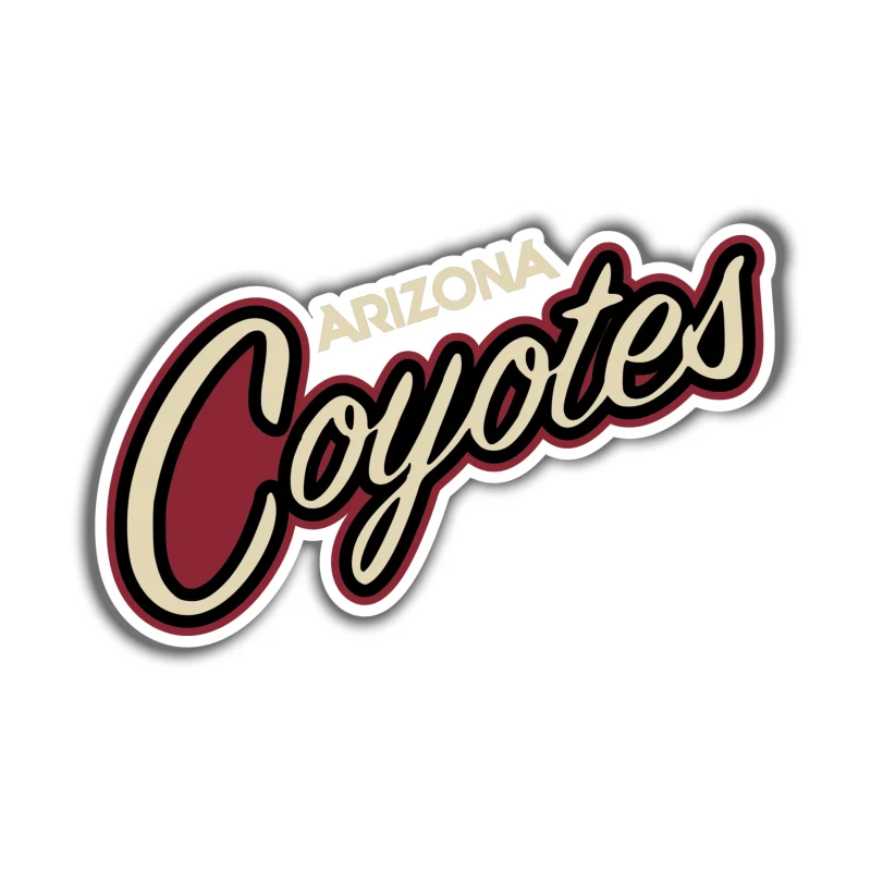 Arizona Coyotes - Name -Full Color Vinyl Sticker - Custom Size