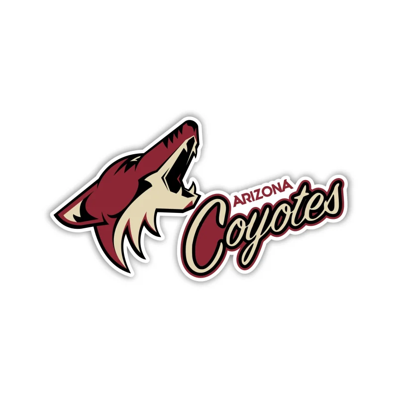 Arizona Coyotes - Name with Coyote - Iron On DTF Transfer - Custom Size