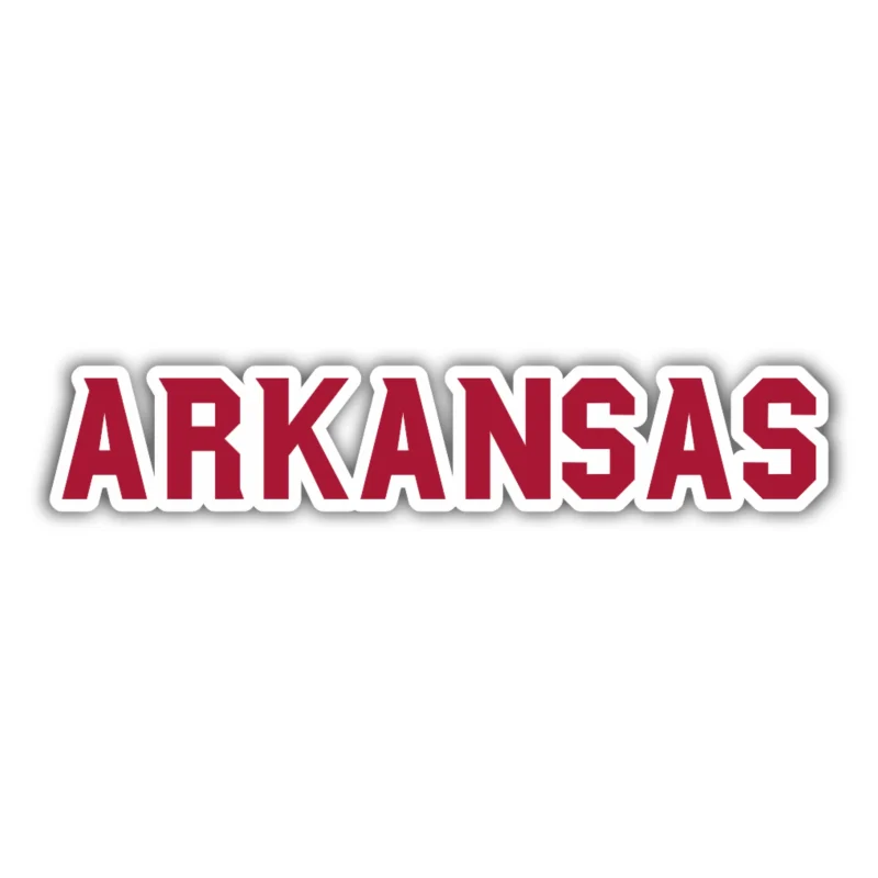 Arkansas Razorbacks Full Color Vinyl Decal - Custom Size