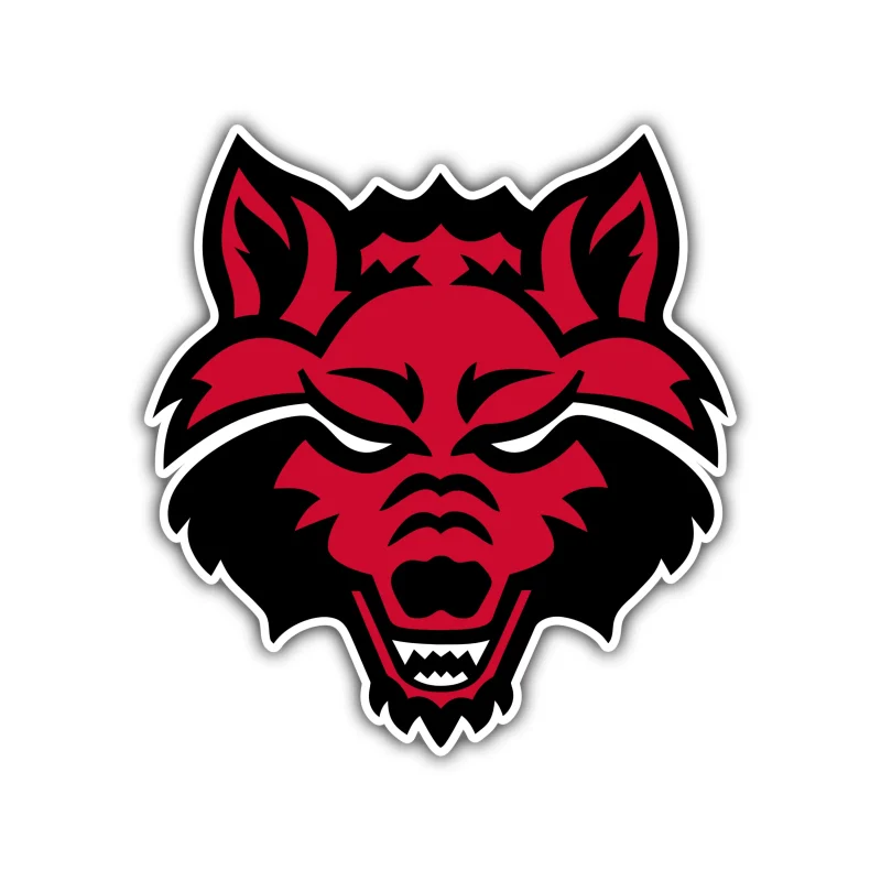 Arkansas State Red Wolves - Head - Temporary Tattoo