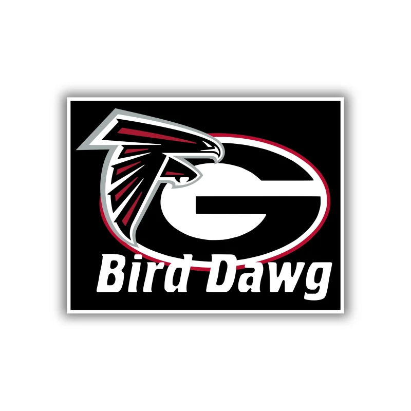 Atlanta Falcons Georgia Bulldogs Full Color Vinyl Sticker - Custom Size