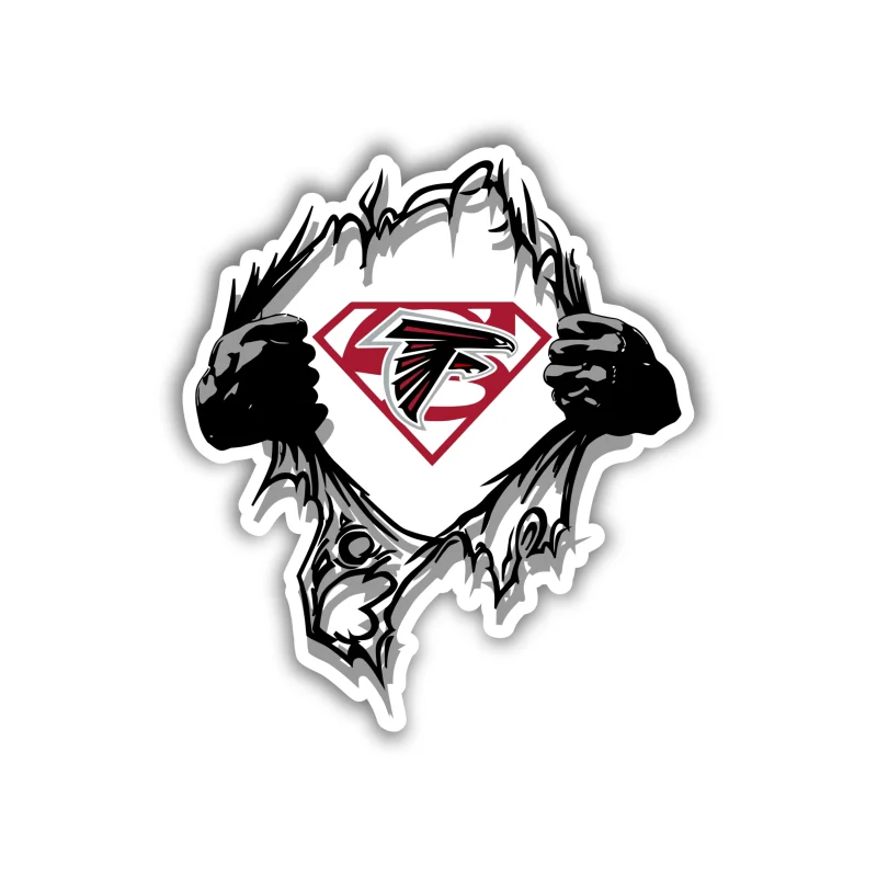 Atlanta Falcons - Superman - Iron On DTF Transfer - Custom Size