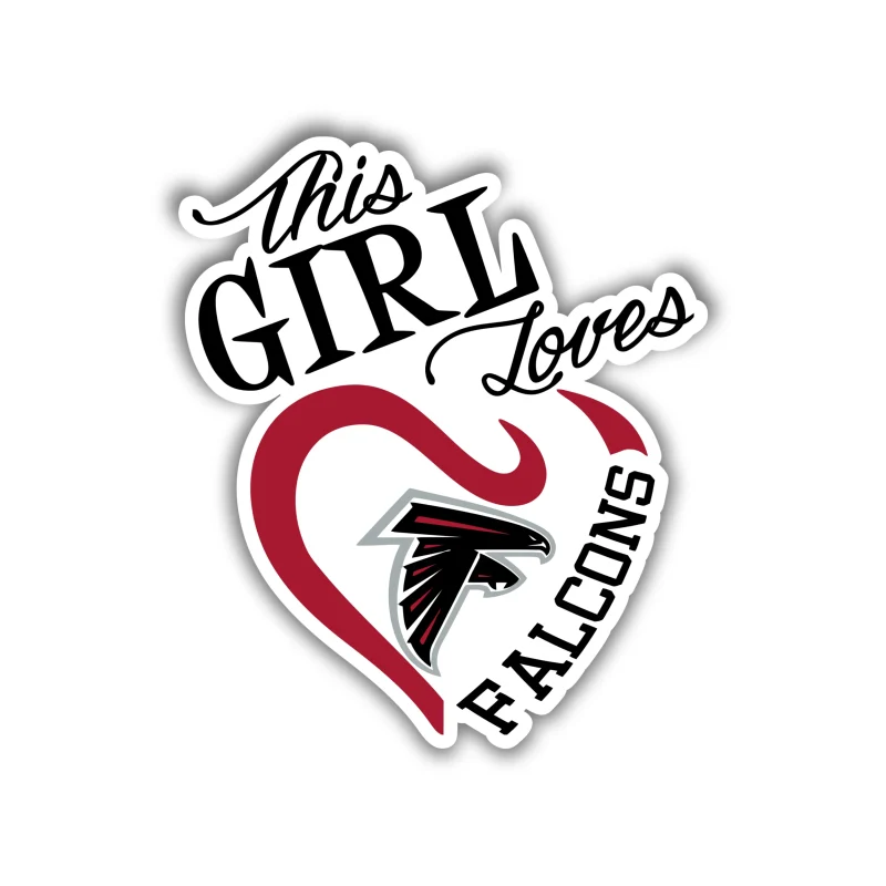 Atlanta Falcons - This Girl Loves Falcons - Iron On DTF Transfer - Custom Size