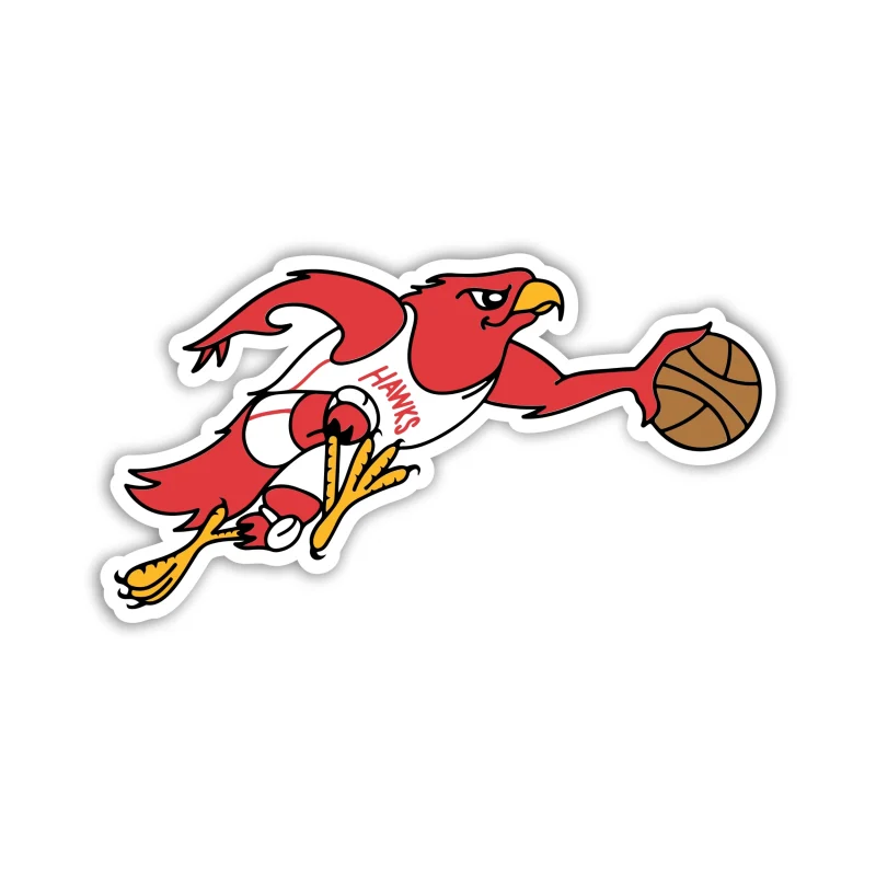 Atlanta Hawks - Hawk Dribbling - Iron On DTF Transfer - Custom Size