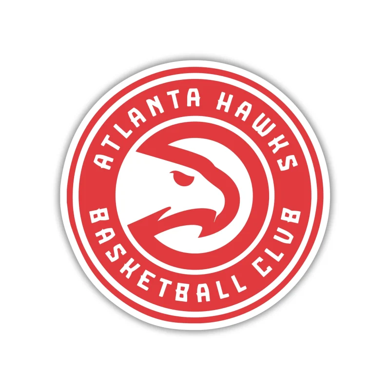 Atlanta Hawks - Red Circle Basketball Club - Iron On DTF Transfer - Custom Size
