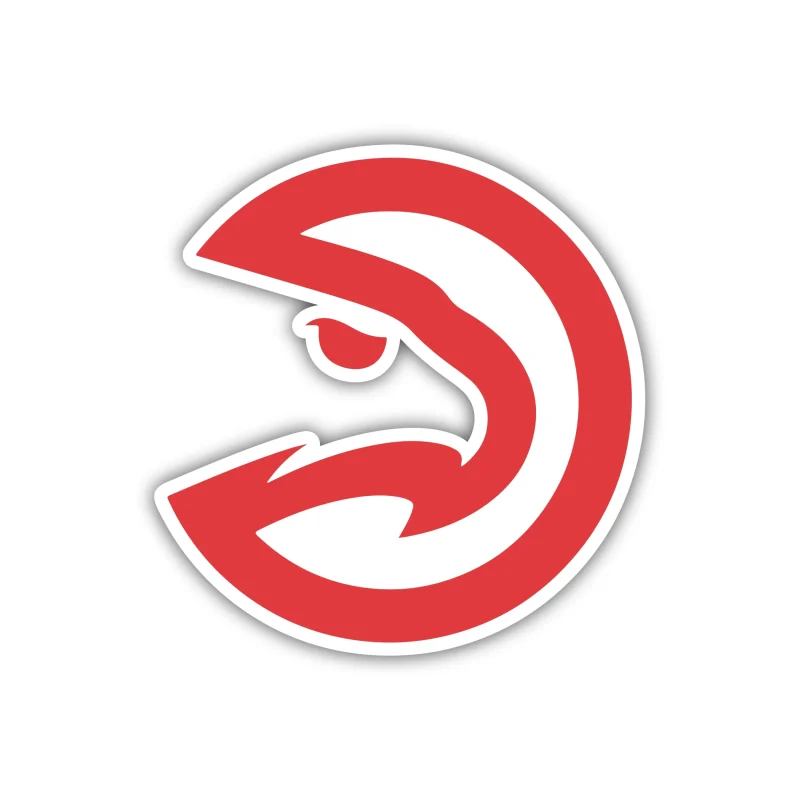 Atlanta Hawks - Red Eagle Circle - Iron On DTF Transfer - Custom Size
