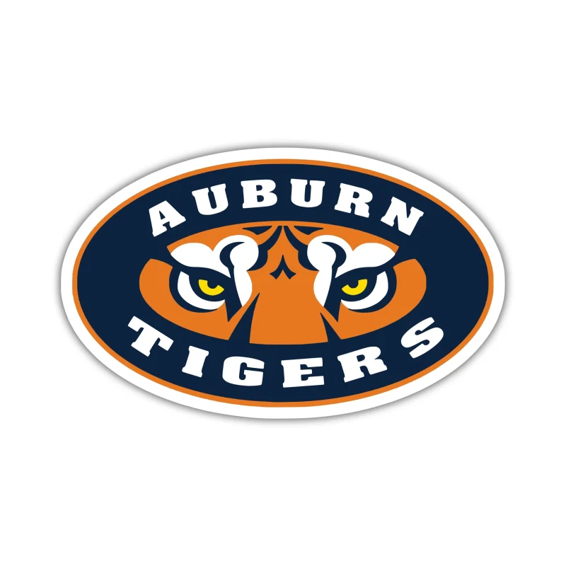 Auburn Tigers - Tigers Eyes with Name - Iron On DTF Transfer - Custom Size