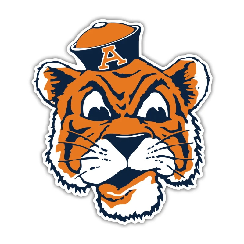 Auburn Tigers - Tigers Head - Iron On DTF Transfer - Custom Size