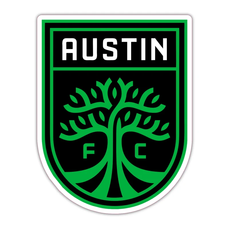 Austin FC Soccer Team - Black And Green With Name - Iron On DTF Transfer - Custom Size