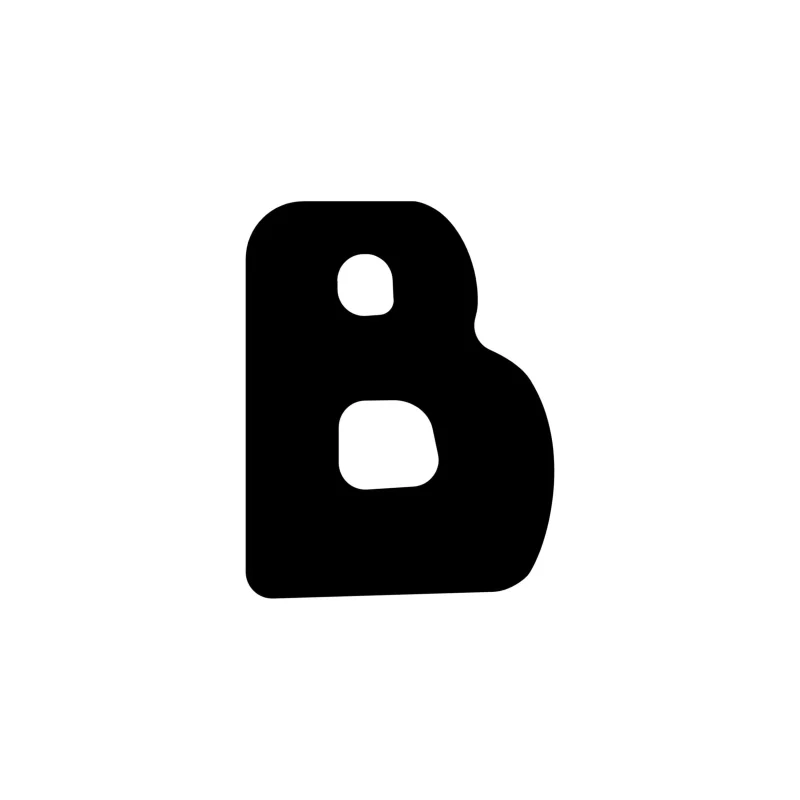 B - Alphabet - Vinyl Decal - Custom Size